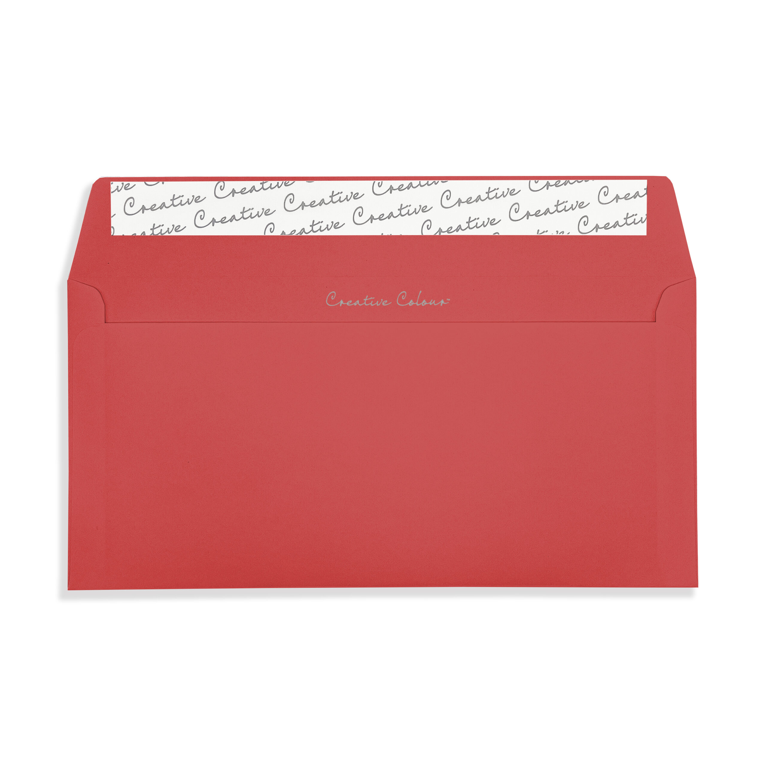 Pillar Box Red DL Peel and Seal Wallet Envelopes 120gsm Flap Open