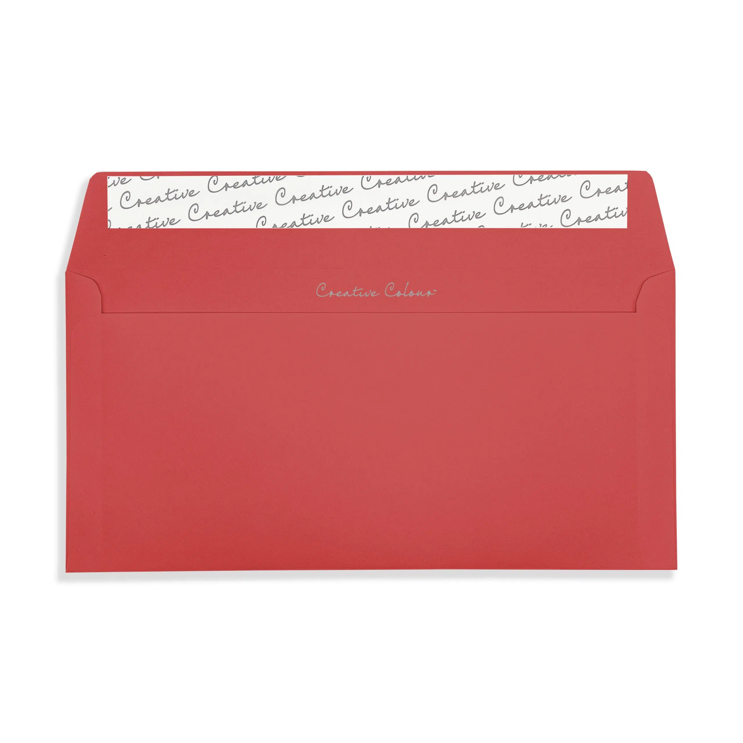 DL+ Pillar Box Red Peel & Seal Wallet Envelopes (120gsm) 2 Pillar Box Red DL Peel and Seal Wallet Envelopes 120gsm Flap Open