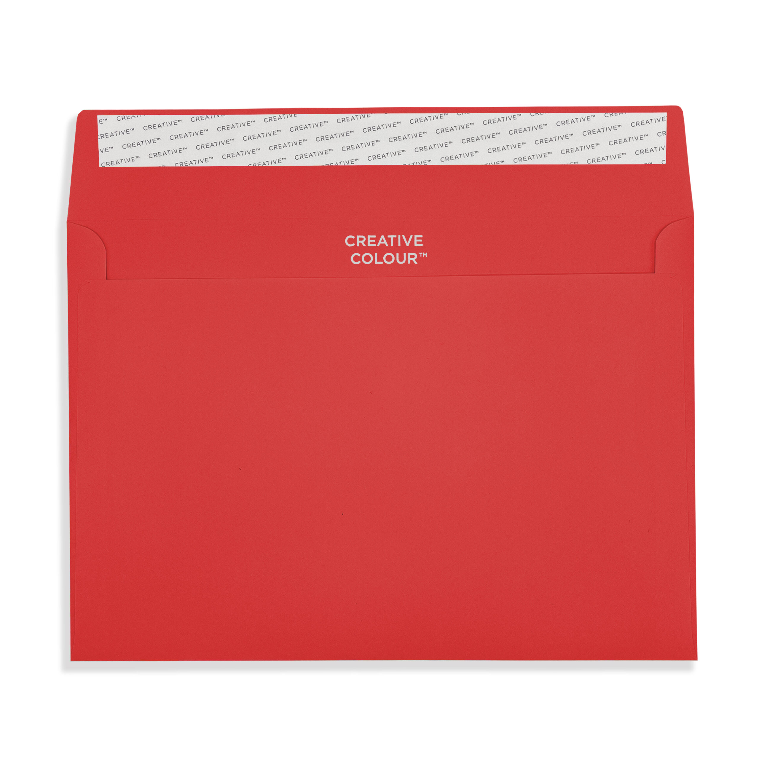 Pillar Box Red Peel and Seal Wallet Envelopes 120gsm Flap Open