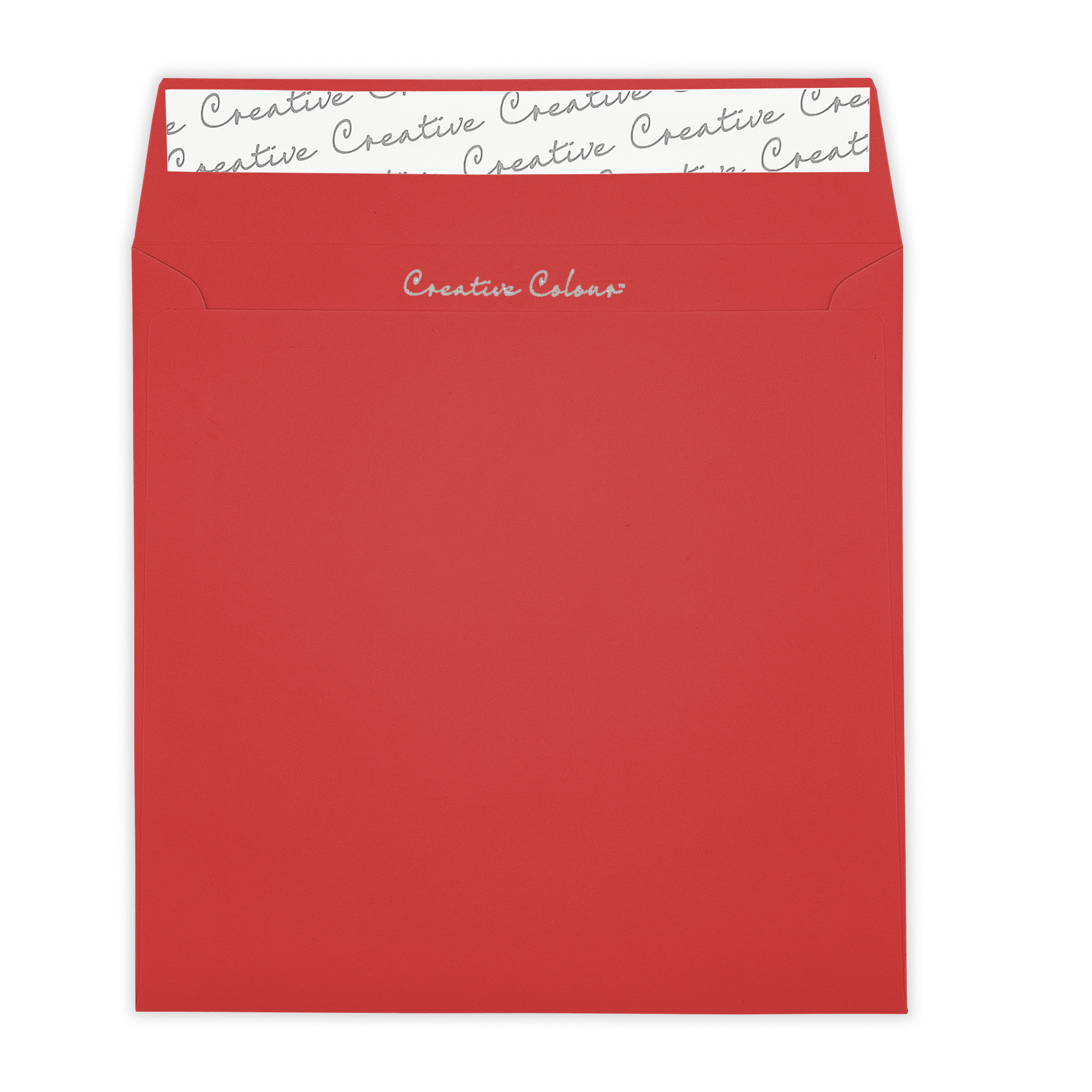 Pillar Box Red Square Peel and Seal Wallet Envelopes 120gsm Flap Open