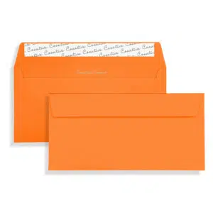 DL+ Pumpkin Orange Peel & Seal Wallet Envelopes