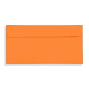 DL+ Pumpkin Orange Peel & Seal Wallet Envelopes (120gsm) - View 3
