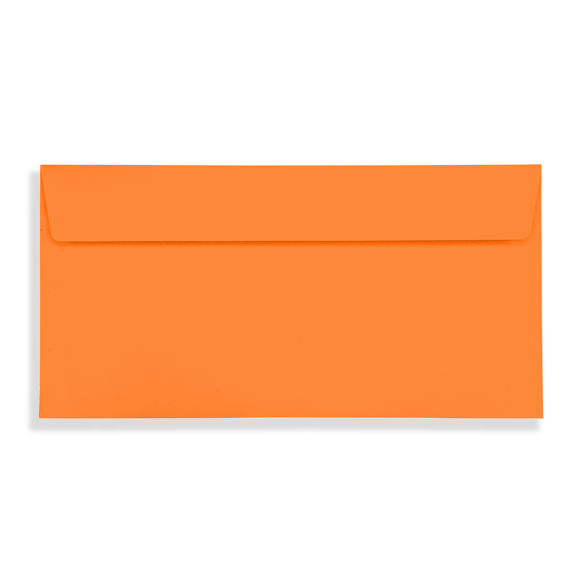 Pumpkin Orange DL Peel and Seal Wallet Envelopes 120gsm Flap Closed