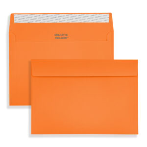 C6 Pumpkin Orange Peel & Seal Wallet Envelopes