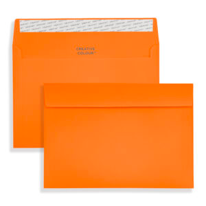 C5 Pumpkin Orange Peel & Seal Wallet Envelopes (120gsm) 3 C6 Pumpkin Orange Peel & Seal Wallet Envelopes