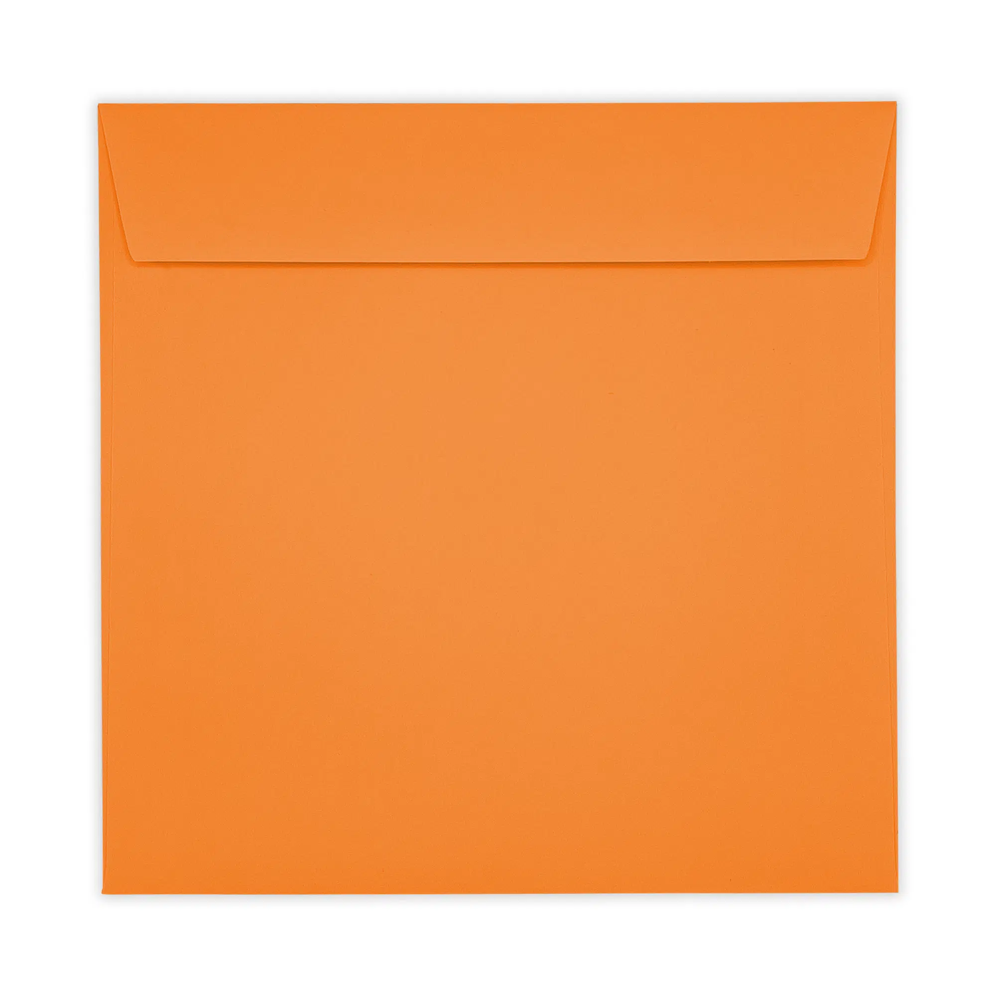 220mm Square Pumpkin Orange Peel & Seal Wallet Envelopes (120gsm) 3 Pumpkin Orange Square Peel and Seal Wallet Envelopes 120gsm Flap Closed