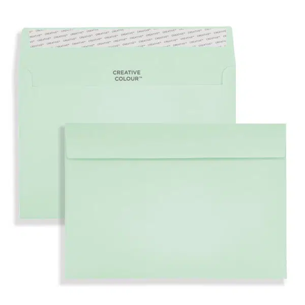 Spearmint Green Peel and Seal Wallet Envelopes 120gsm C5 Spearmint Green Peel & Seal Wallet Envelopes