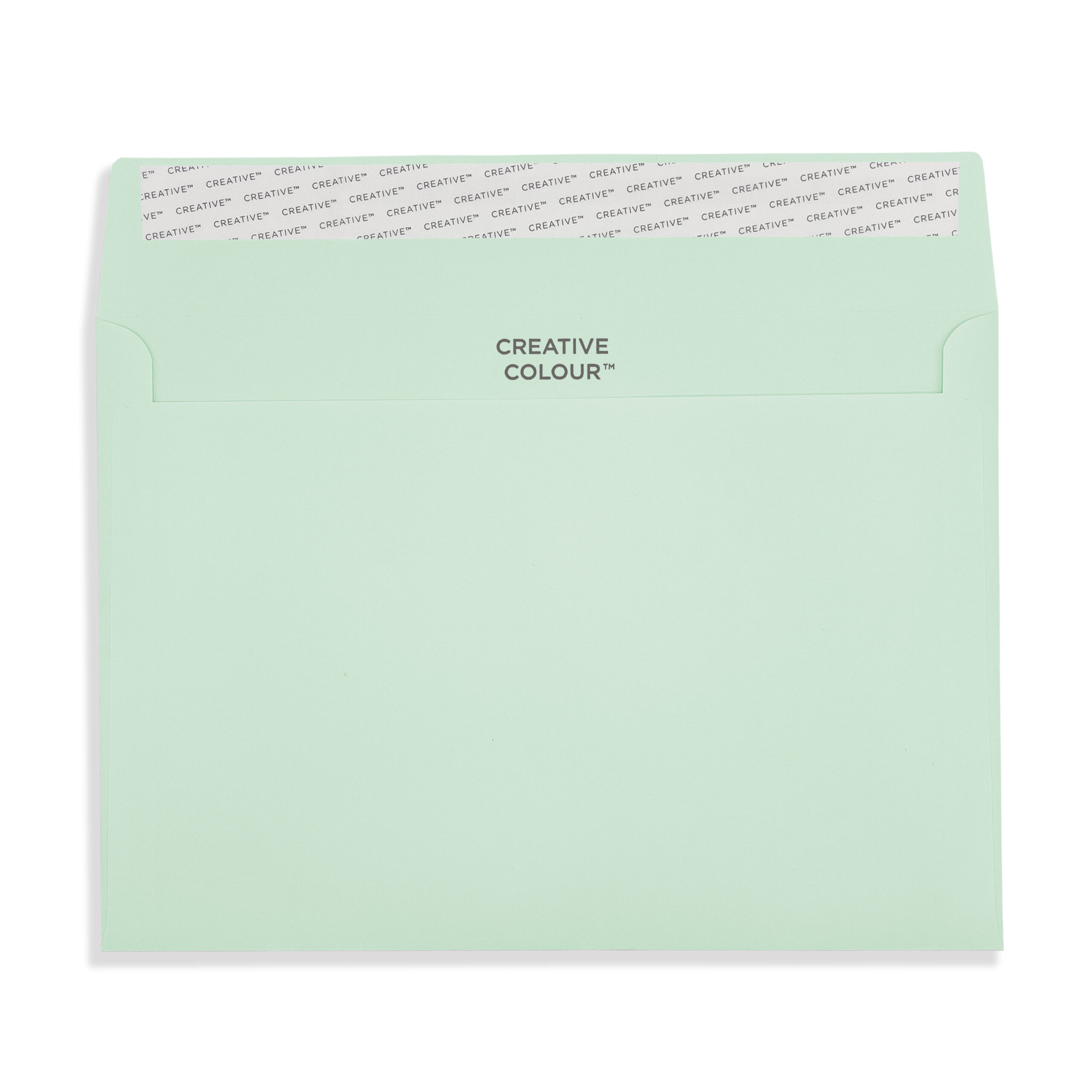 Spearmint Green Peel and Seal Wallet Envelopes 120gsm Flap Open