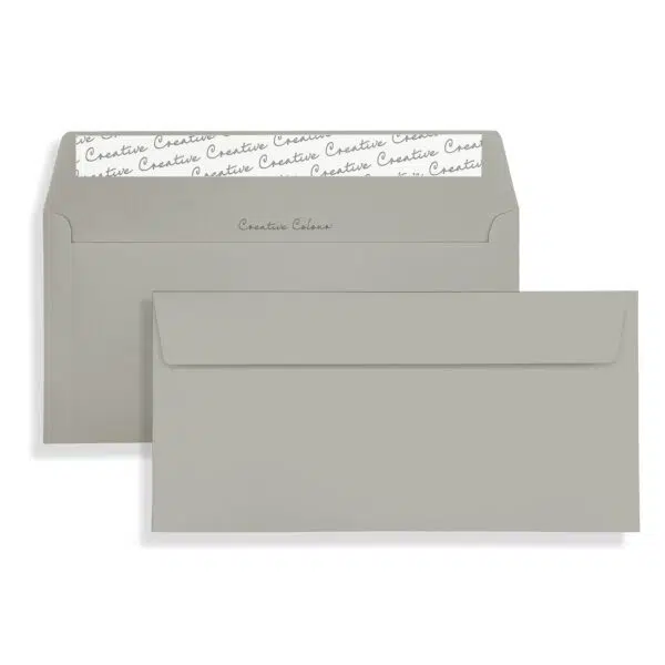 Storm Grey DL Peel and Seal Wallet Envelopes 120gsm DL+ Storm Grey Peel & Seal Wallet Envelopes