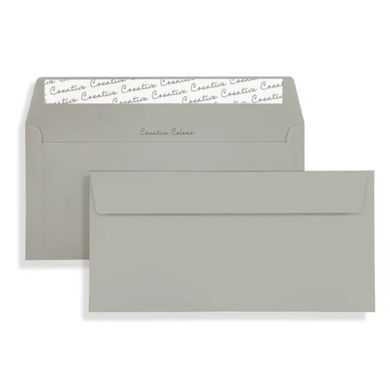 DL+ Storm Grey Peel & Seal Wallet Envelopes