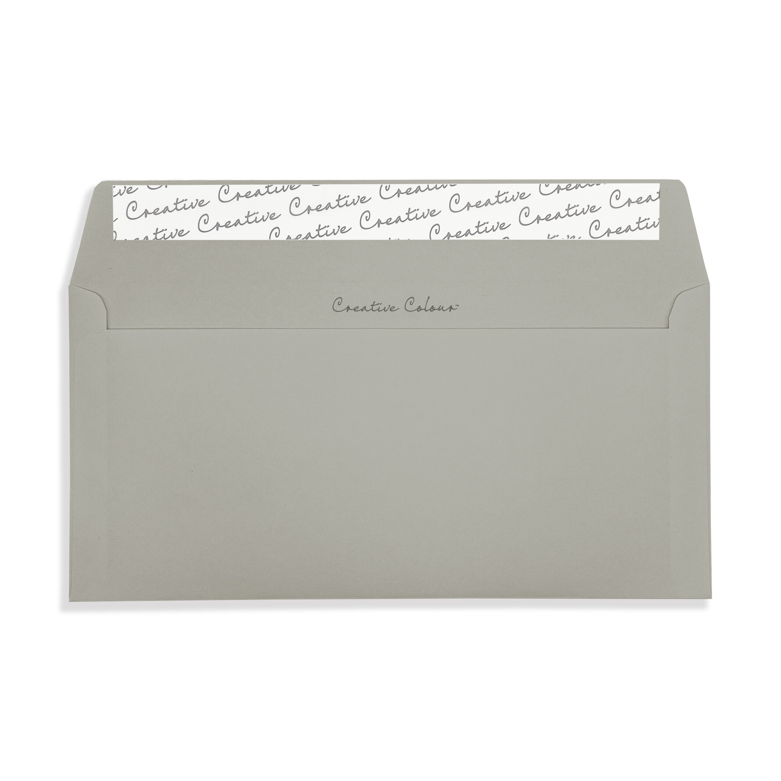 Storm Grey DL Peel and Seal Wallet Envelopes 120gsm Flap Open