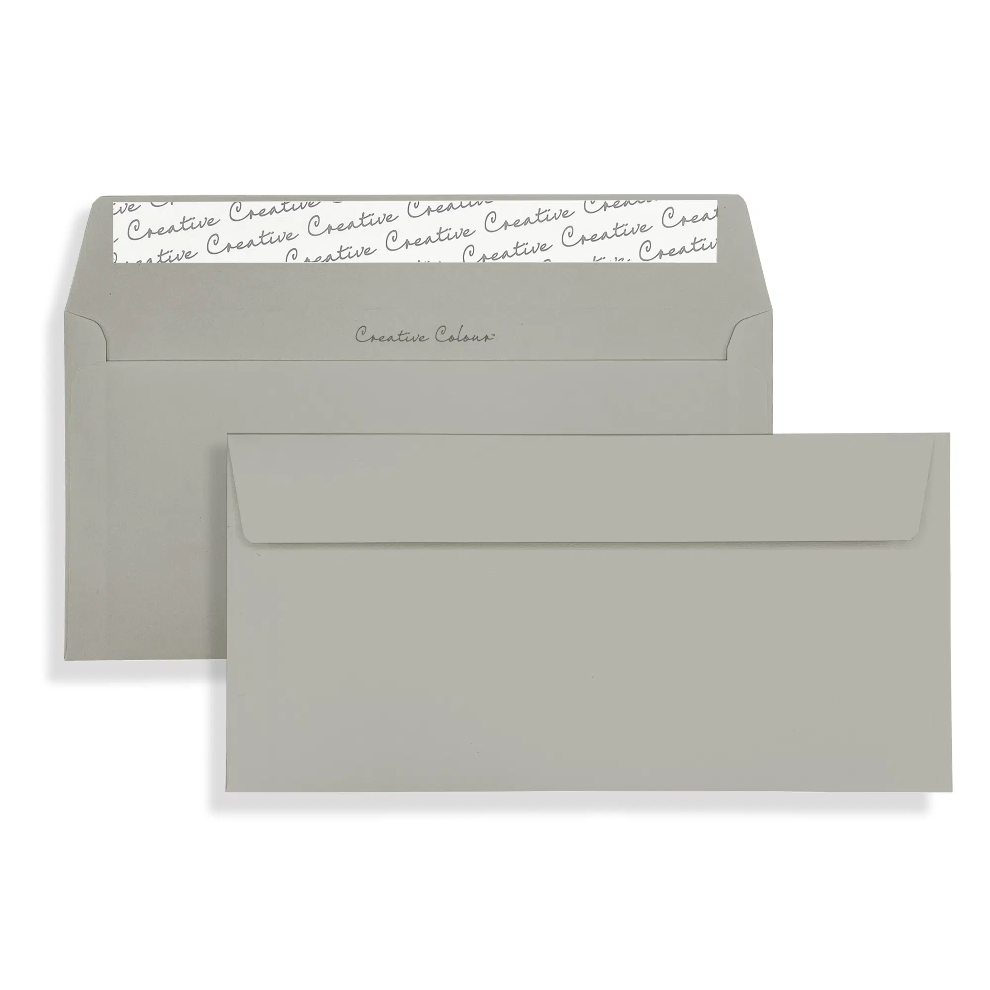 DL+ Storm Grey Peel & Seal Wallet Envelopes (120gsm) 1 Storm Grey DL Peel and Seal Wallet Envelopes 120gsm