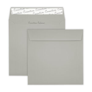 155mm Square Storm Grey Peel & Seal Wallet Envelopes