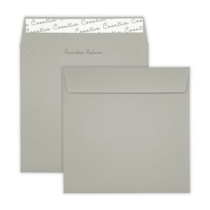160mm Square Strom Grey Peel & Seal Wallet Envelopes (120gsm) 11 155mm Square Storm Grey Peel & Seal Wallet Envelopes