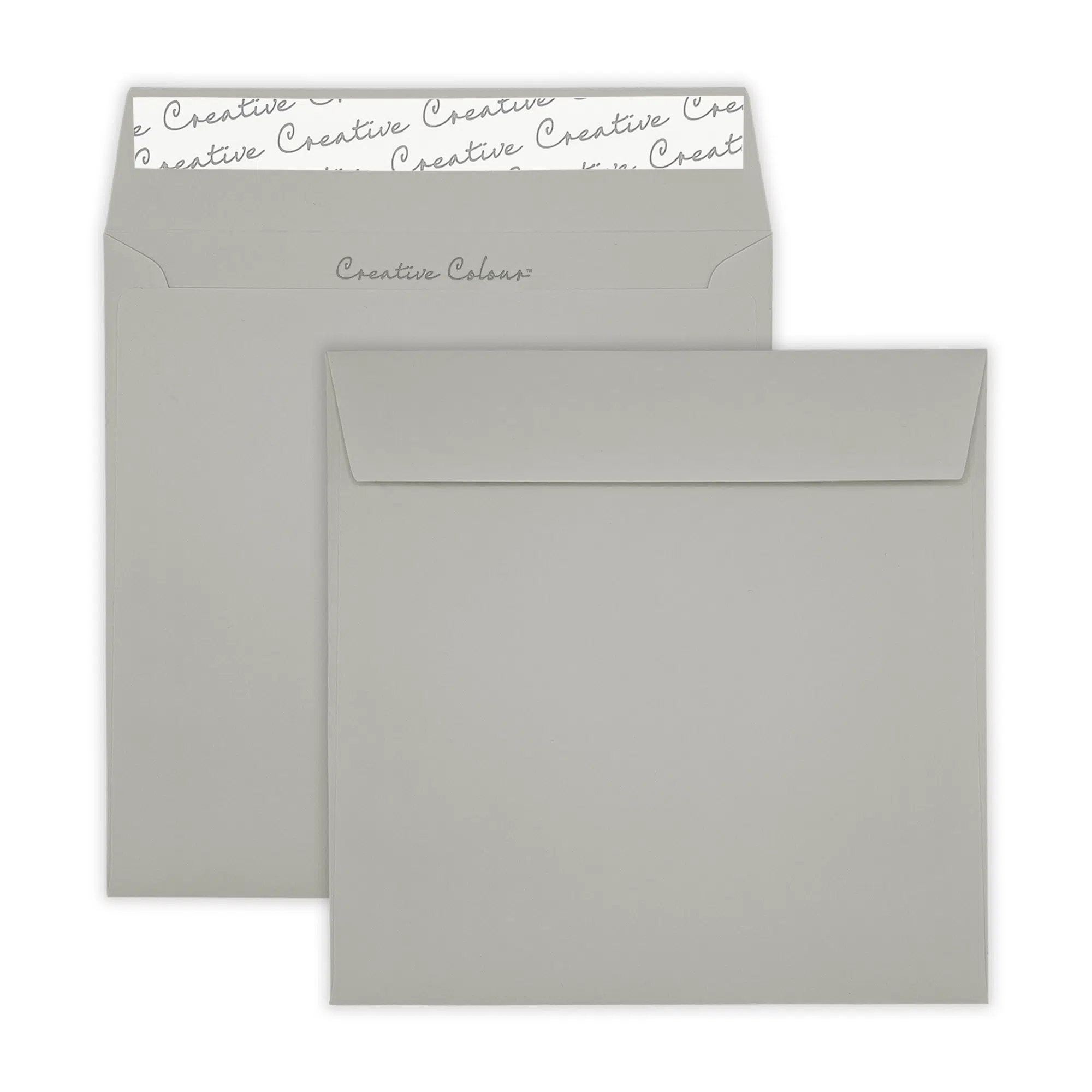 160mm Square Strom Grey Peel & Seal Wallet Envelopes (120gsm) 1 Storm Grey Square Peel and Seal Wallet Envelopes 120gsm