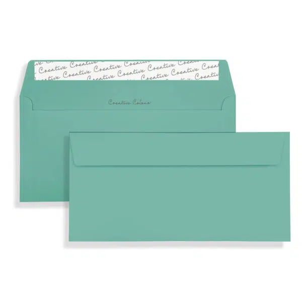 Teal DL Peel and Seal Wallet Envelopes 120gsm DL+ Teal Peel & Seal Wallet Envelopes