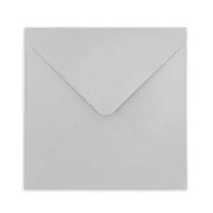 130mm Square Pearlescent Pale Silver Envelopes (100gsm) 14 130mm Square Pearlescent Pale Silver Envelopes