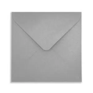 130mm Square Pearlescent Empire Silver Envelopes (100gsm) 16 130mm Square Pearlescent Empire Silver Envelopes