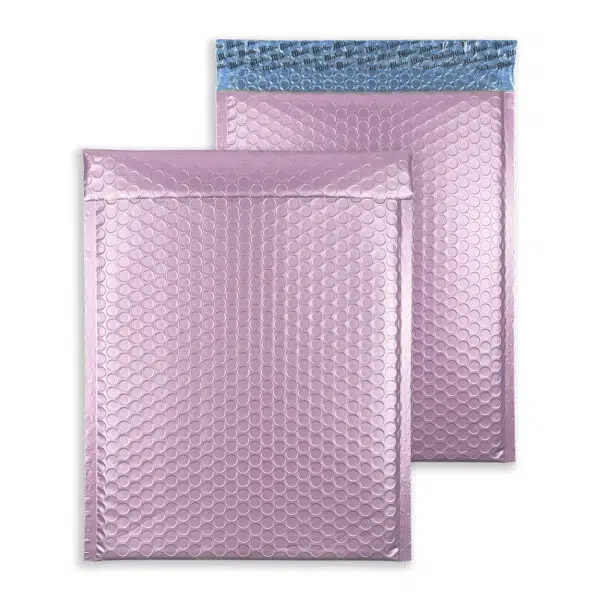 baby-pink-bubble-padded-envelopes-matt-rectangle-together 250mm x 180mm Metallic Matt Padded Envelopes C5 Plus - Baby Pink
