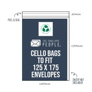 Compostable - Cello Bags to Fit 125x175 Envelopes (Peel & Seal) 4 Compostable - Cello Bags to Fit 125x175 Envelopes