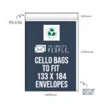 Ultimate Cello Bag Finder 10 Compostable - Cello Bags to Fit 133x184 Envelopes (Peel & Seal)