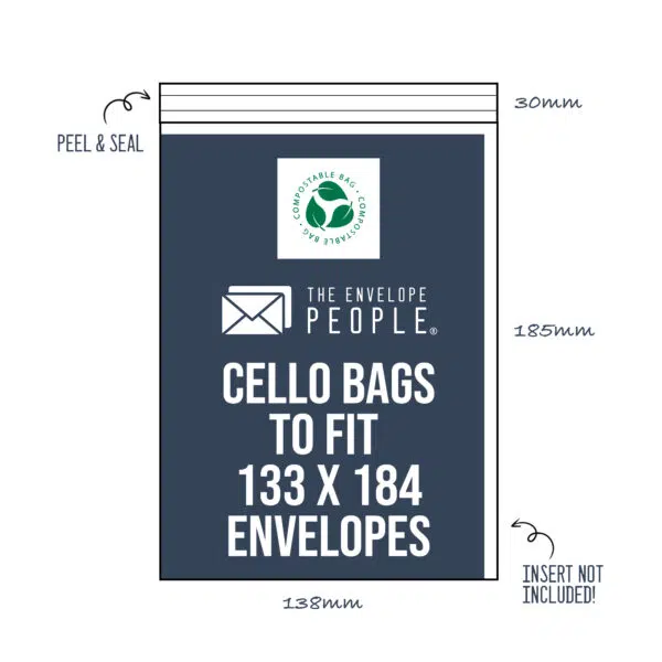 cello-bags-to-fit-133x184-recycleable Compostable - Cello Bags to Fit 133x184 Envelopes