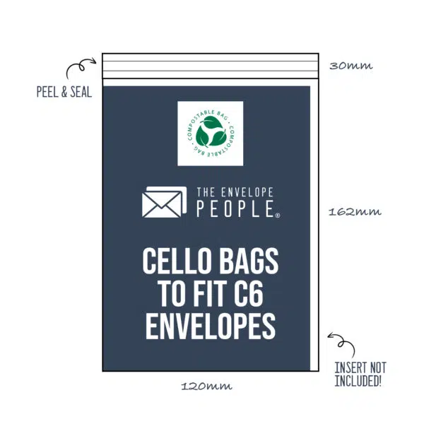 cello-bags-to-fit-c6-recycleable Compostable - Cello Bags to Fit C6 Envelopes