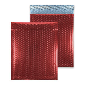 festive red bubble padded envelopes rectangle together