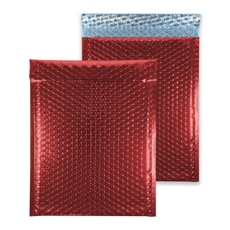 250mm x 180mm Metallic Gloss Padded Envelopes C5 Plus - Festive Red