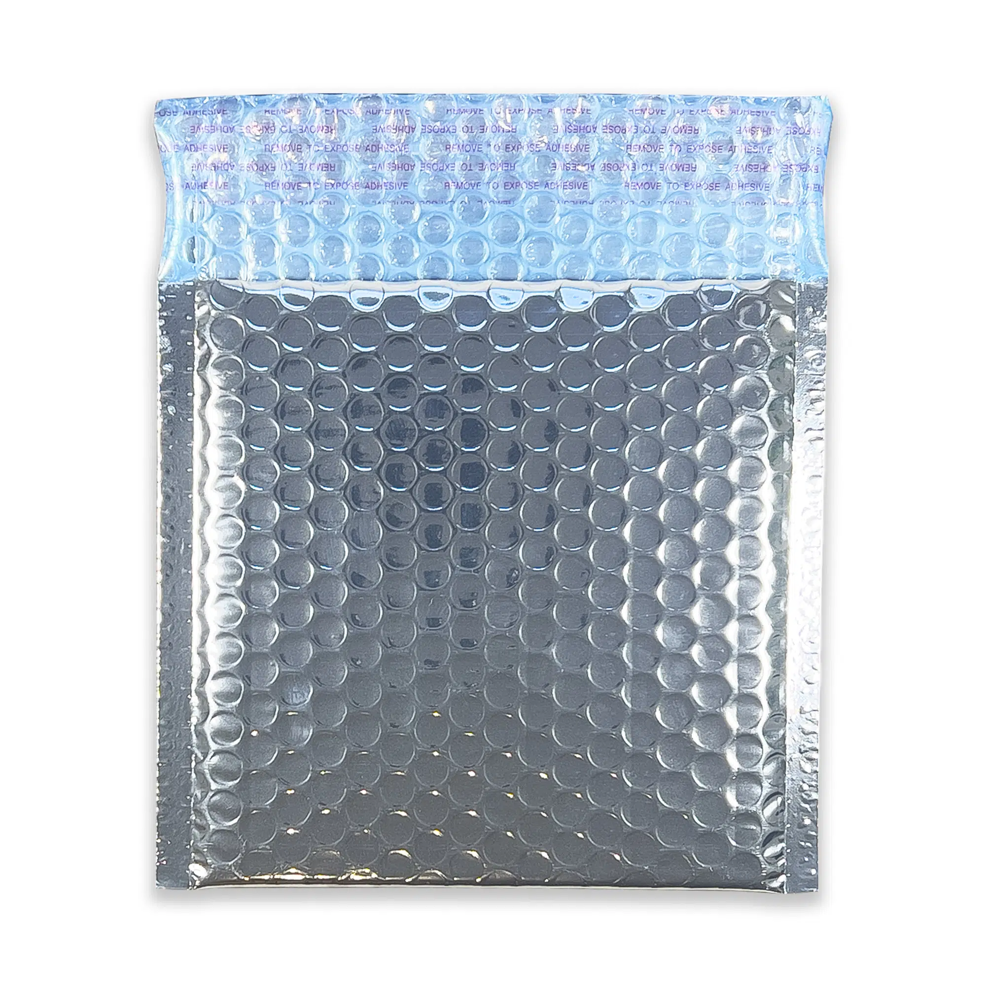 165mm x 165mm Metallic Gloss Padded Envelopes CD - Sterling Silver 4 metallic-silver-bubble-padded-envelopes-165×165-flap-open