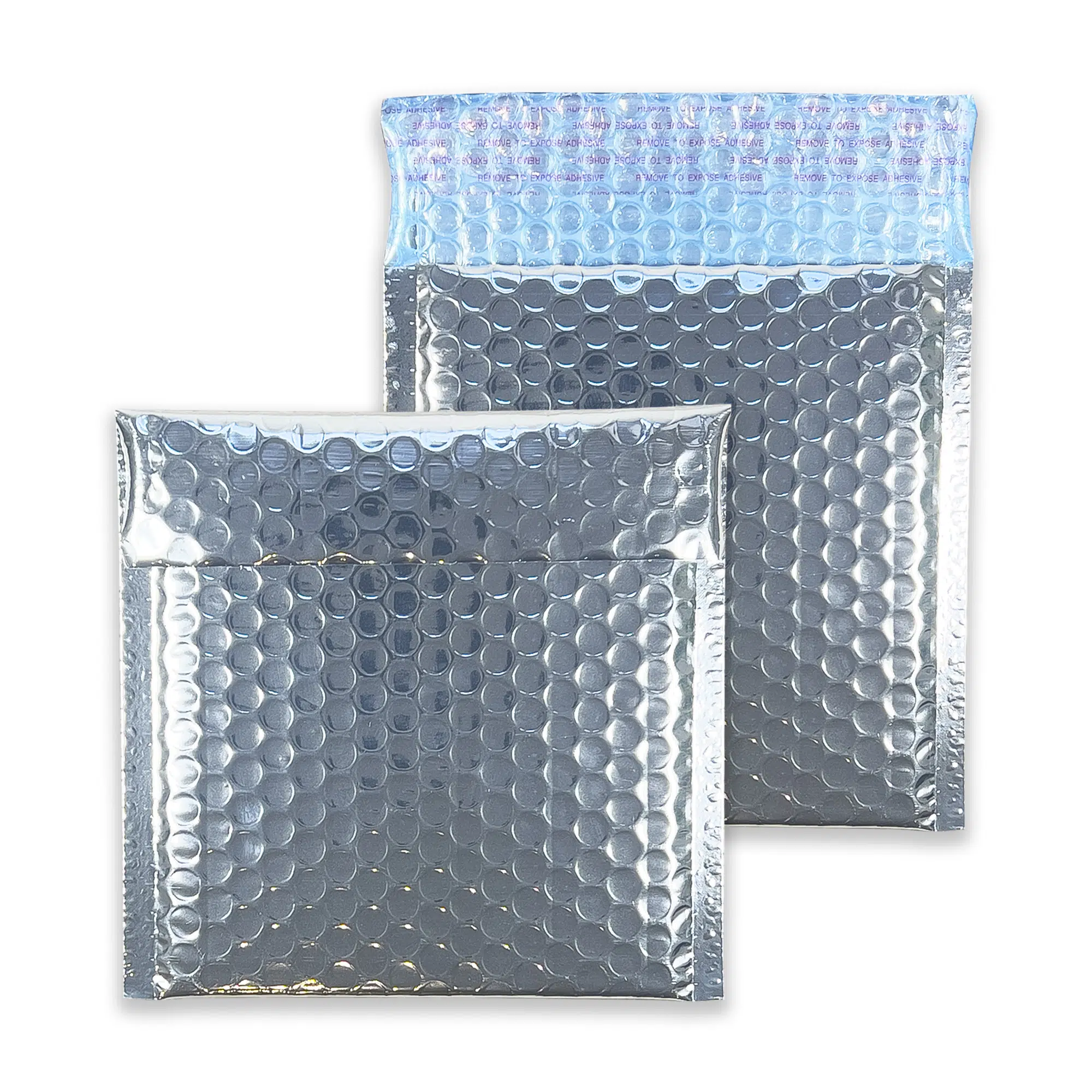 165mm x 165mm Metallic Gloss Padded Envelopes CD - Sterling Silver 1 metallic-silver-bubble-padded-envelopes-165×165-together