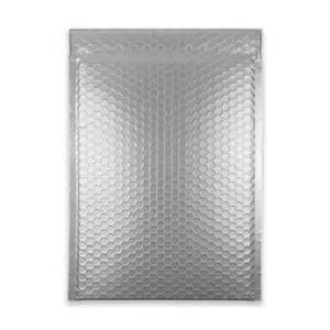 450mm x 324mm Metallic Matt Padded Envelopes C3 - Metallic Silver - View 4
