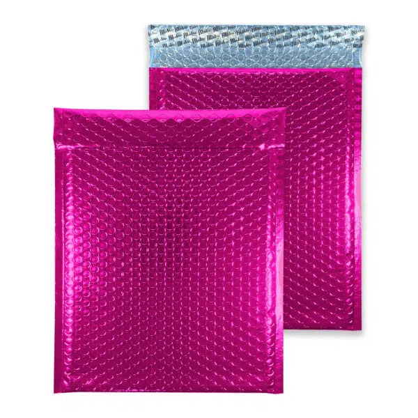 party-pink-bubble-padded-envelopes-rectangle-together 324mm x 230mm Metallic Gloss Padded Envelopes C4 - Party Pink