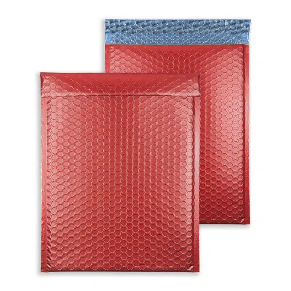 pillar-box-red-bubble-padded-envelopes-matt-rectangle-together 324mm x 230mm Metallic Matt Padded Envelopes C4 - Pillar Box Red