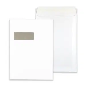 324mm x 229mm (C4) White Window Board Back Envelopes
