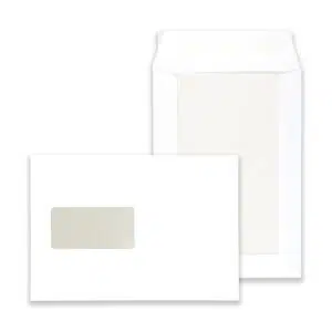 229mm x 162mm (C5) White Window Board Back Envelopes