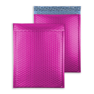 shocking pink bubble padded envelopes matt rectangle together