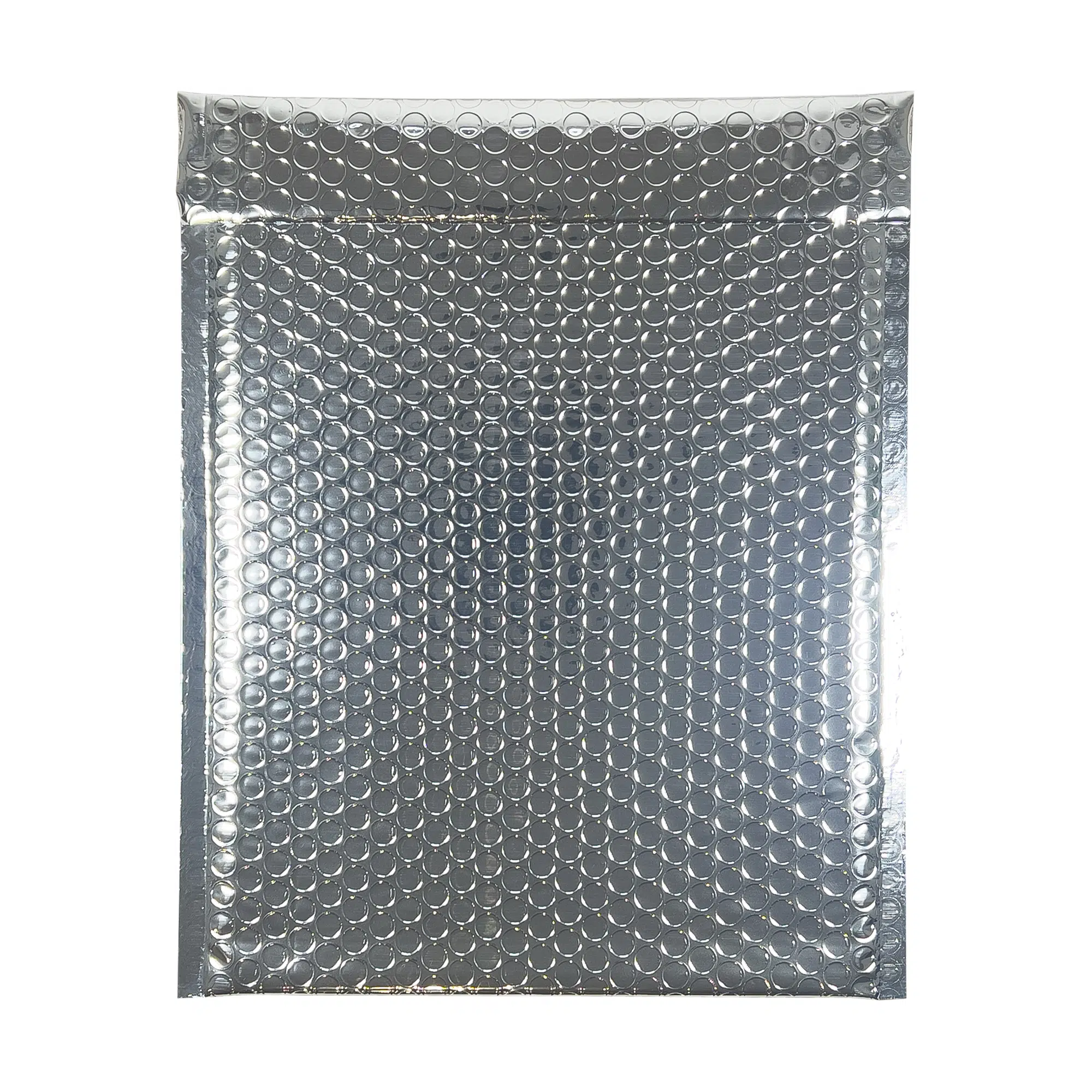 250mm x 180mm Metallic Gloss Padded Envelopes C5 Plus - Sterling Silver 2 sterling-silver-bubble-padded-envelopes-rectangle-flap-closed