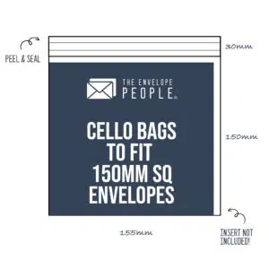 Cello Bags to Fit 150mm SQ Envelopes (Peel & Seal) 1 Cello Bags to Fit 150mm SQ Envelopes
