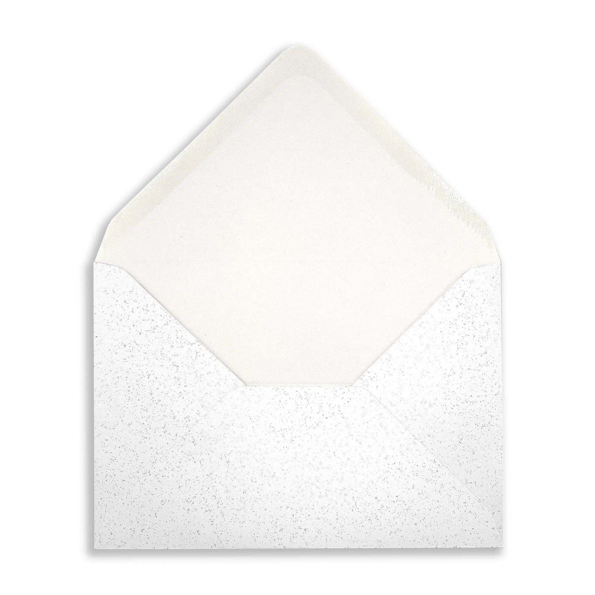 C6 Pearlescent Sparkle Brilliant White Envelopes (100gsm) 2 brilliant-white-glitter-c6-envelopes-open-flap