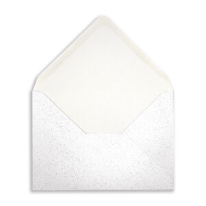 dove white glitter c6 envelopes open flap