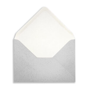 pale silver glitter c6 envelopes open flap