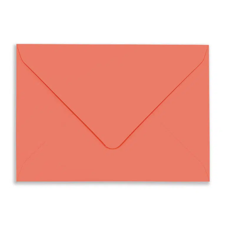 C6 Neon Coral Envelopes