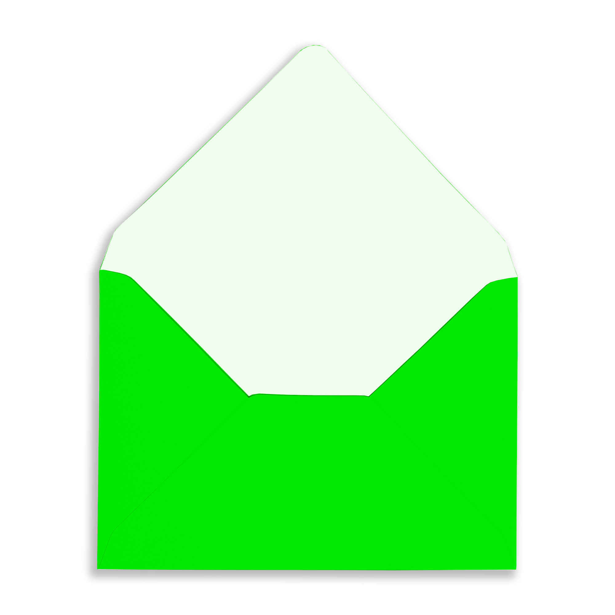 125mm x 175mm Neon Green Envelopes (100gsm) 2 Rec_neon_green_Envelope_OpenFlap