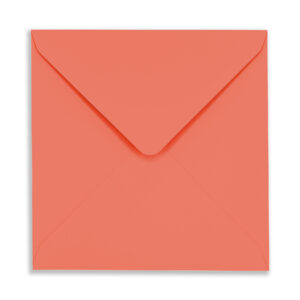 155mm Square Neon Coral Envelopes