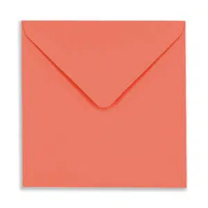 155mm Square Neon Coral Envelopes