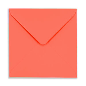 155mm Square Neon Coral Envelopes (100gsm) 7 155mm Square Neon Coral Envelopes
