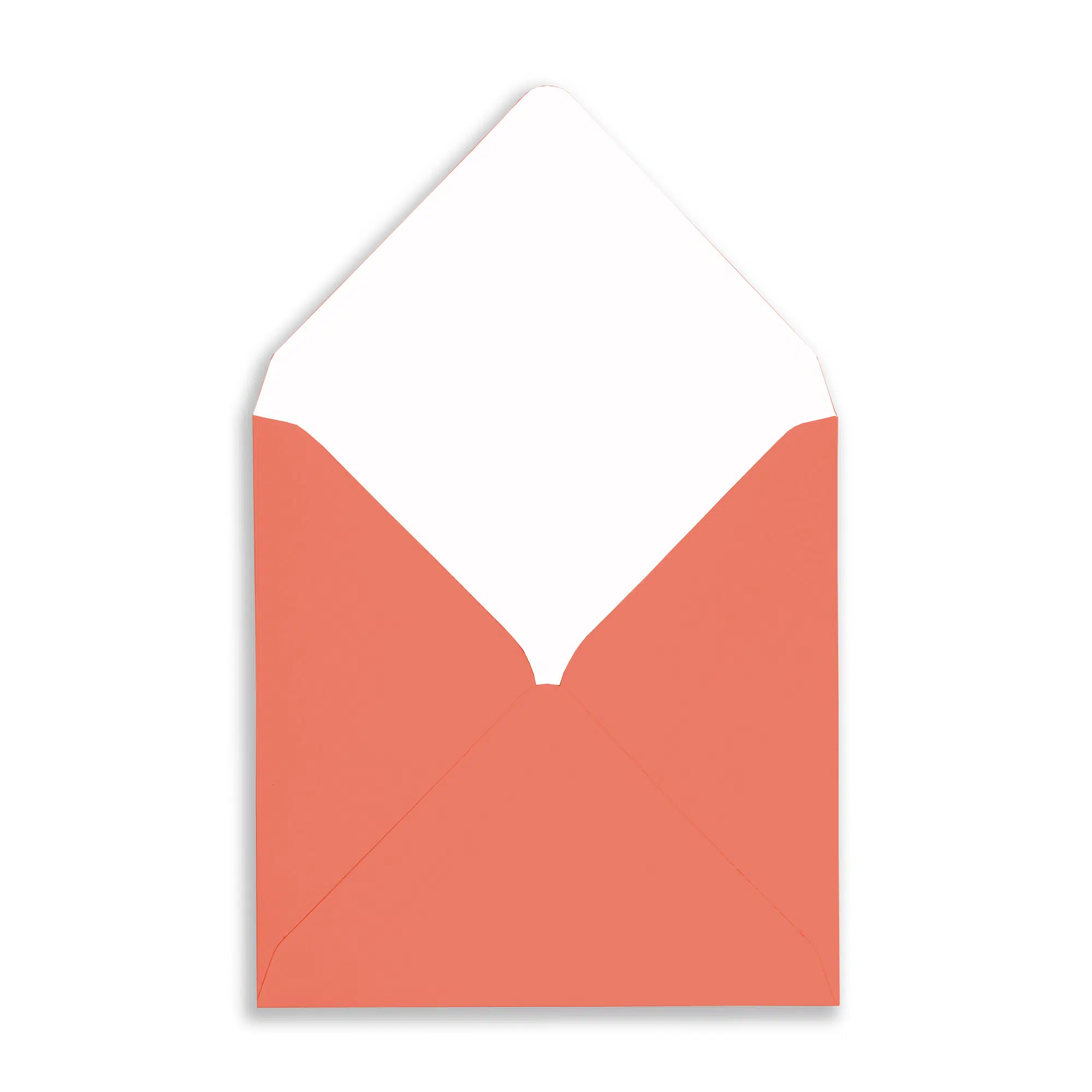 130mm Square Neon Coral Envelopes (100gsm) 2 SQ-coral-neon_Envelope_OpenFlap