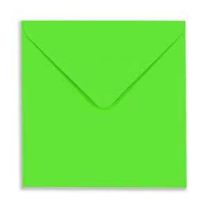 155mm Square Neon Green Envelopes
