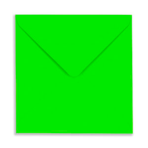 155mm Square Neon Green Envelopes